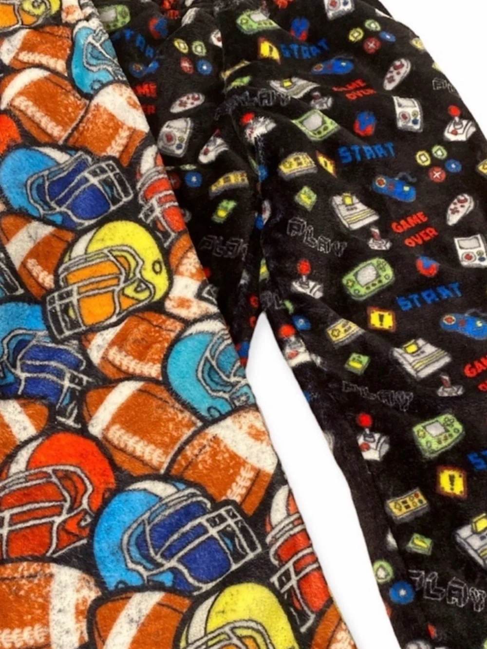 2 iScream Boys Silky Soft Plush Fleece Pajama Pants Video Games & Football XS